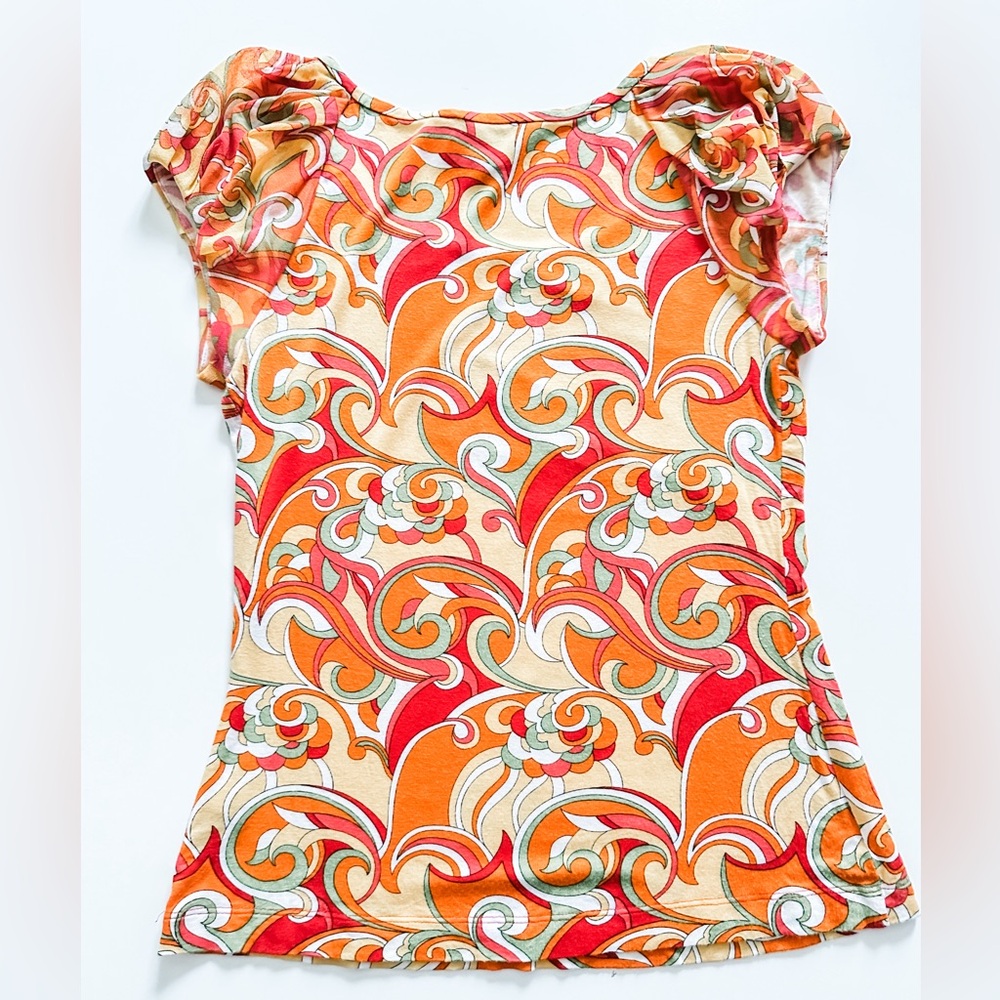 Soca St John Retro print Y2K knit top - Picture 5 of 8